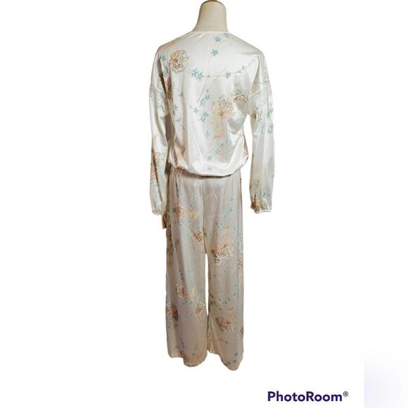 Tom Bezduda for Barad White Vintage Floral Pajama Set Jordan Marsh NWT - Picture 5 of 10